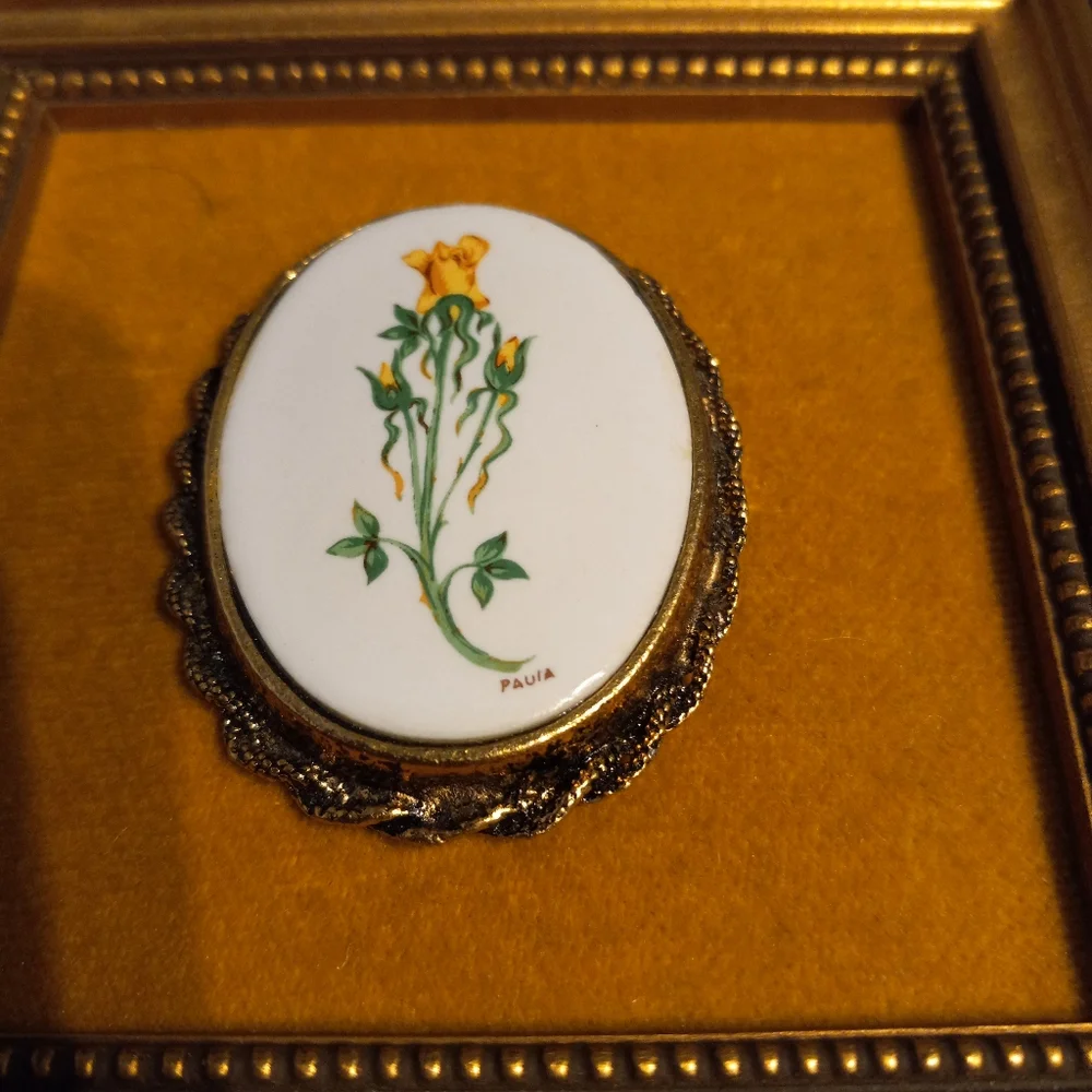 Vintage 1970s Originals By Paula The Blue Bonnet Patch Daffodil Mini Frame